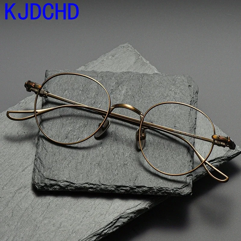 KJDCHD Fashion Comfortable Round Glasses Retro Pure Titanium Luxury Eyeglasses Optical Prescription Eyewear Frame Men BK-GP401
KJDCHD Fashion Comfortable Round Glasses Retro Pure Titanium Luxury Eyeglasses Optical Prescription Eyewear Frame Men BK-GP401