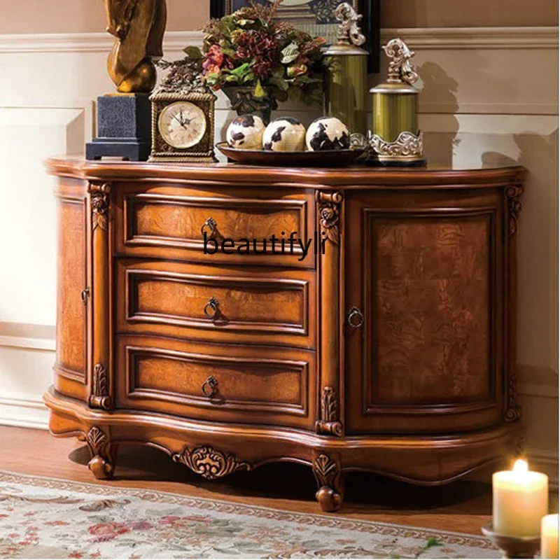 American solid wood porch cabinet luxury European door semi-round porch foyer simple decorative cabinet storage 
American solid wood porch cabinet luxury European door semi-round porch foyer simple decorative cabinet storage