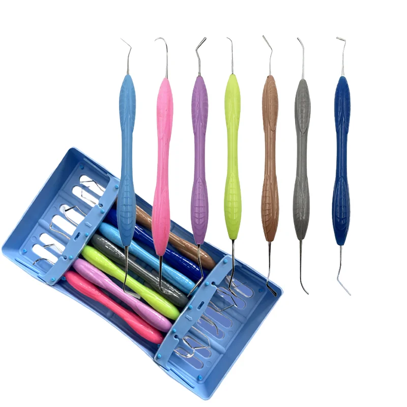 5/7Pcs Dental Composite Resin Filling Spatulas Aesthetic Restoration Set with Disinfection Box Autoclavable Dental Instrument
5/7Pcs Dental Composite Resin Filling Spatulas Aesthetic Restoration Set with Disinfection Box Autoclavable Dental Instrument