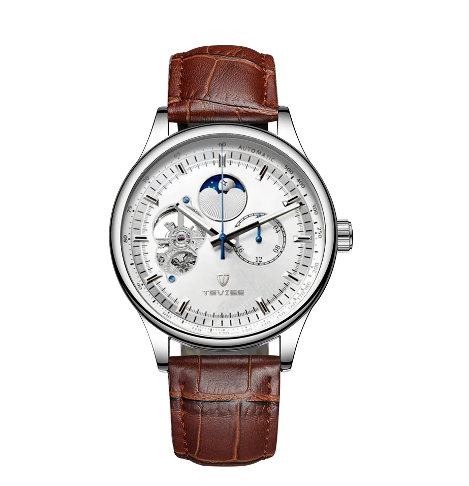 Fashion Tevise Top Brand 2025 New Man Automatic Mechanical Skeleton Luxury Luminous Genuine Leather Phase Moon Waterproof Watch
Fashion Tevise Top Brand 2025 New Man Automatic Mechanical Skeleton Luxury Luminous Genuine Leather Phase Moon Waterproof Watch