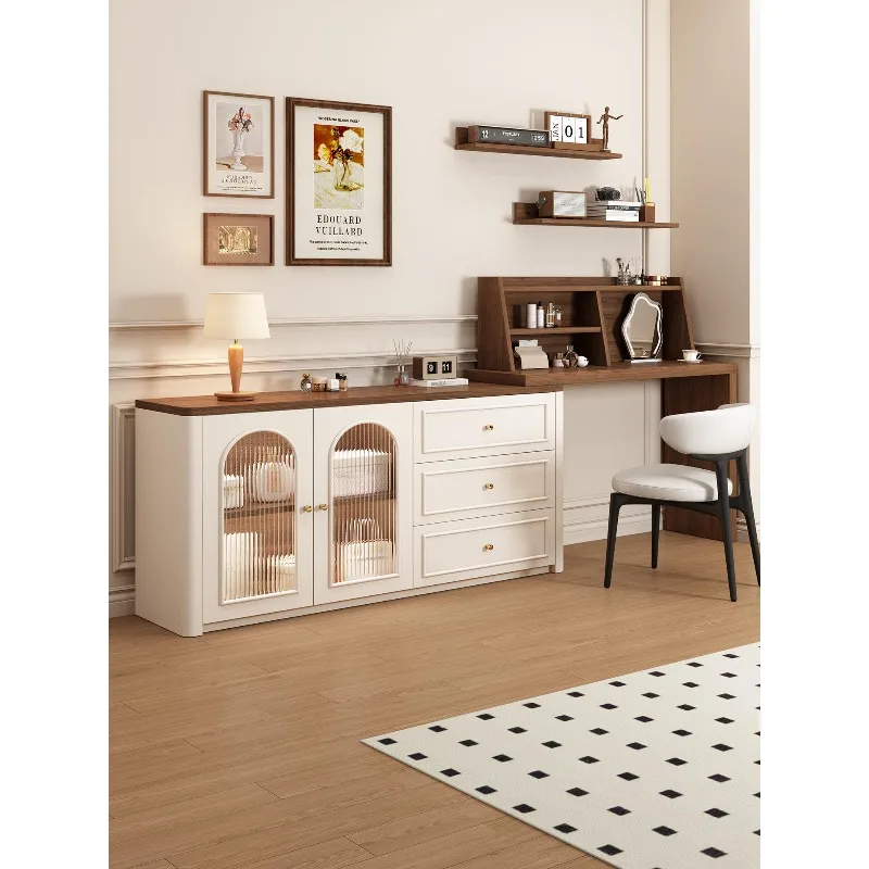 Rounded corner French antique dresser makeup table bedroom small apartment dresser chest integrated storage bedside cabinet
Rounded corner French antique dresser makeup table bedroom small apartment dresser chest integrated storage bedside cabinet