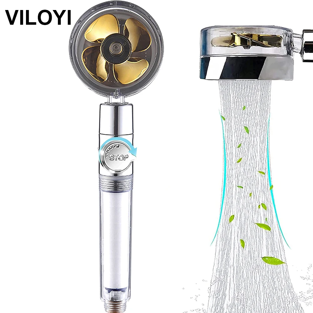 VILOYI Shower Head Water Saving High Pressure Handheld Turbo Propeller Showerhead Adjustable Water Flow Bathroom Filter Nozzle
VILOYI Shower Head Water Saving High Pressure Handheld Turbo Propeller Showerhead Adjustable Water Flow Bathroom Filter Nozzle
