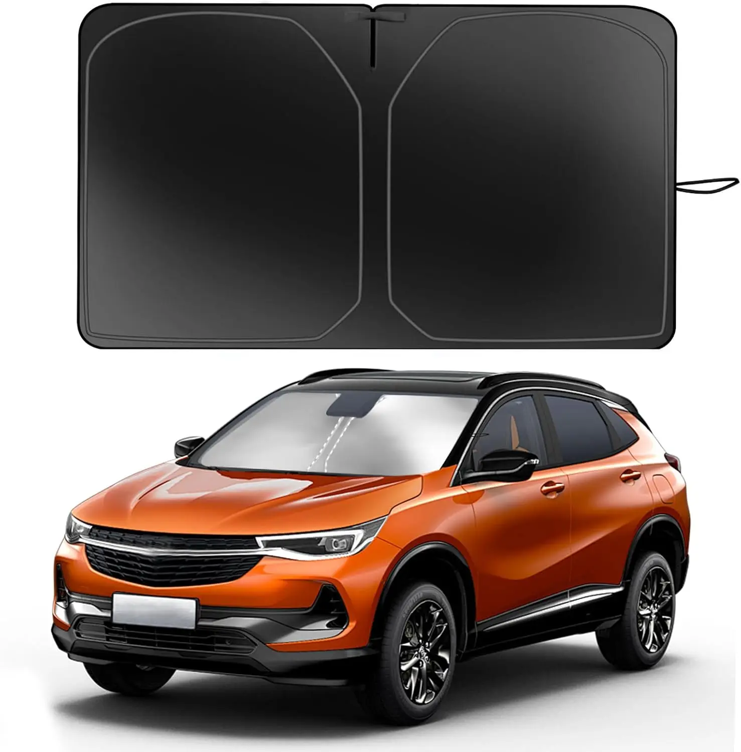 Car Windshield Sun Shade, 240T Thickened Block Heat, Foldable Automotive Sunshade for Car SUV Truck (57.09x31.5 inch)
Car Windshield Sun Shade, 240T Thickened Block Heat, Foldable Automotive Sunshade for Car SUV Truck (57.09x31.5 inch)