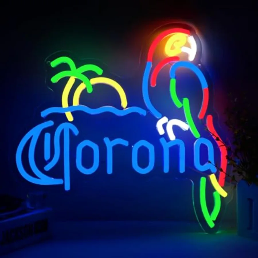 Coron Neon Sign Parrot Neon Lights for Bar Decor, Palm Tree Beer Lights Bar LED Neon Sign Dimmable Light Up Signs Man Cave Home
Coron Neon Sign Parrot Neon Lights for Bar Decor, Palm Tree Beer Lights Bar LED Neon Sign Dimmable Light Up Signs Man Cave Home