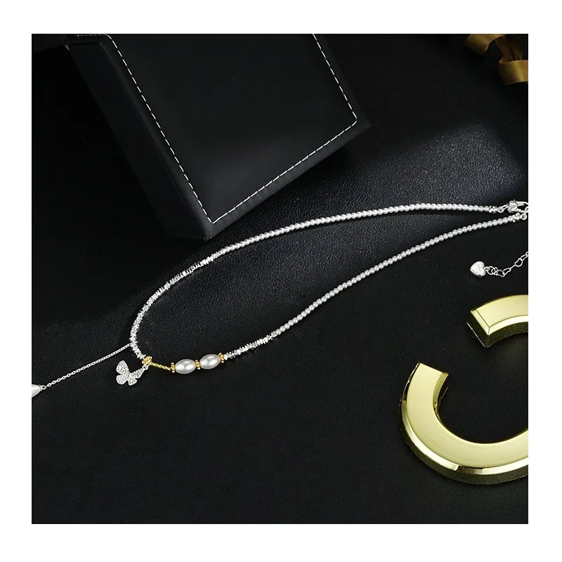 Network New Popular Niche Design Light Luxury High-end Broken Silver Butterfly Beads Collarbone Chain Necklace Female
Network New Popular Niche Design Light Luxury High-end Broken Silver Butterfly Beads Collarbone Chain Necklace Female