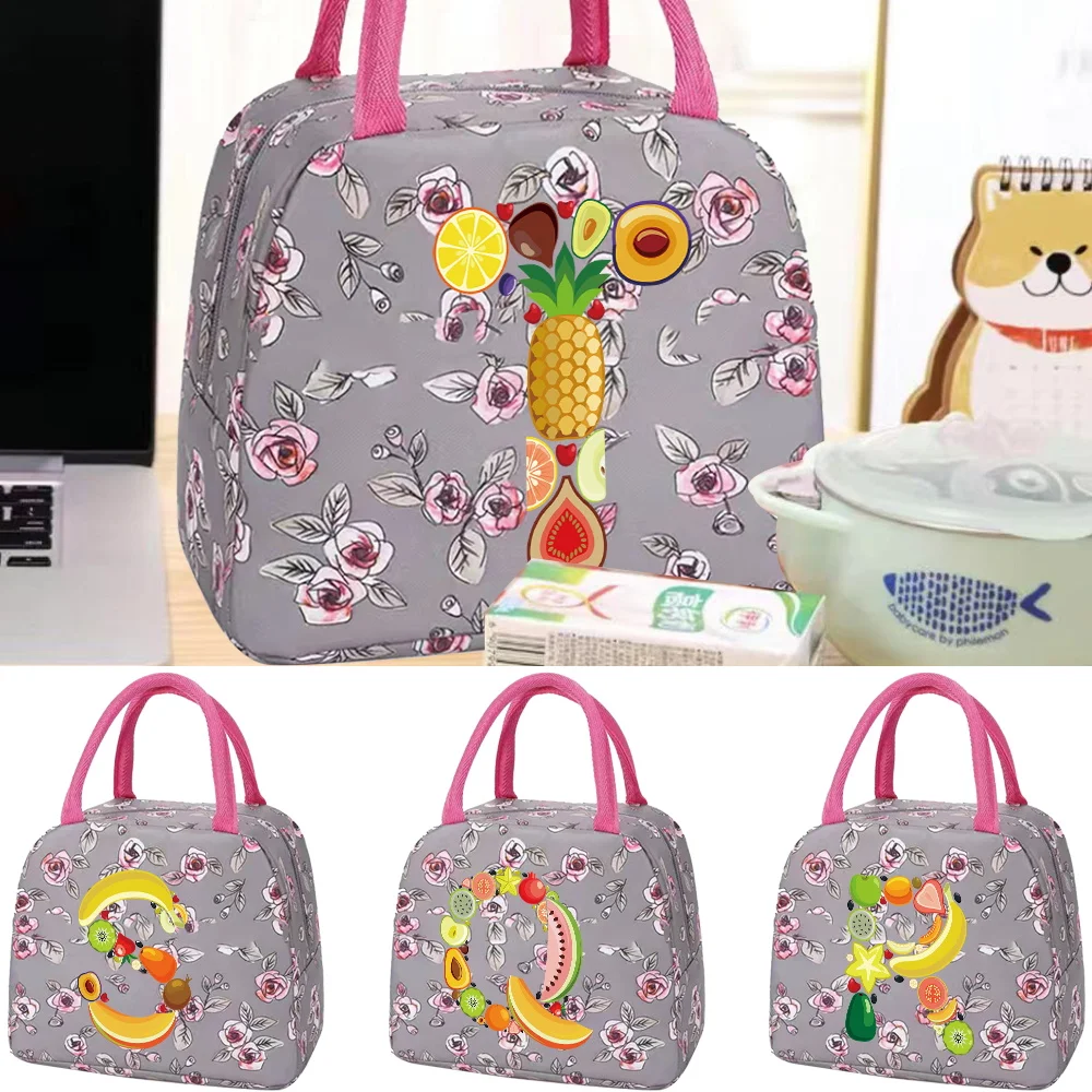 Lunch Box Thermal Bag Cute Sweet Trendy Tote Food Storage Bag Organizer Kids Grey Flower Printing Fruit Series
Lunch Box Thermal Bag Cute Sweet Trendy Tote Food Storage Bag Organizer Kids Grey Flower Printing Fruit Series