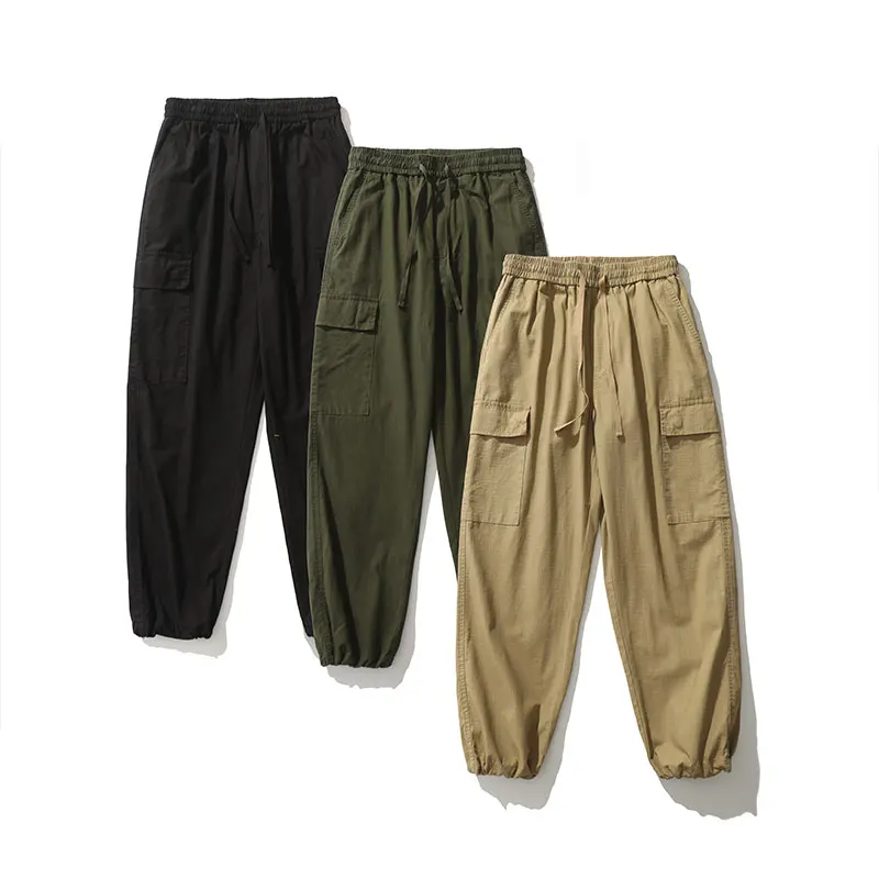 Casual Cotton Straight Leg Pants for Men with Big kets Elastic Waist Waed Pure Cotton Spring New Sle Urban Faion
Casual Cotton Straight Leg Pants for Men with Big kets Elastic Waist Waed Pure Cotton Spring New Sle Urban Faion