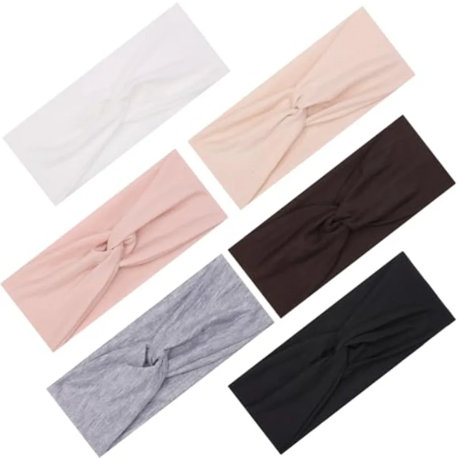 6 Pack Solid Color Headbands for Women - Non - slip Soft Elastic Turbans Ideal for Running, Yoga Sports Sweat Wicking for Girls
6 Pack Solid Color Headbands for Women - Non - slip Soft Elastic Turbans Ideal for Running, Yoga Sports Sweat Wicking for Girls