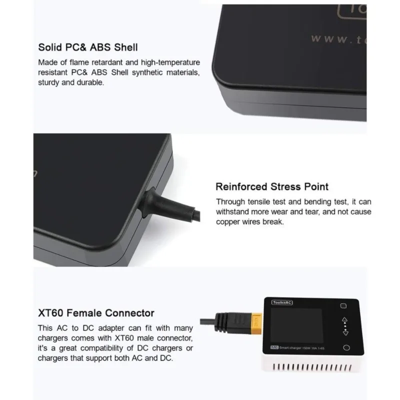 ADP200 ACToolkitRC Power Adapter for RC LiPo Battery Charger Balance RC Model 200W Power Supply XT60 Plug Output 19.5V 10.3A
ADP200 ACToolkitRC Power Adapter for RC LiPo Battery Charger Balance RC Model 200W Power Supply XT60 Plug Output 19.5V 10.3A