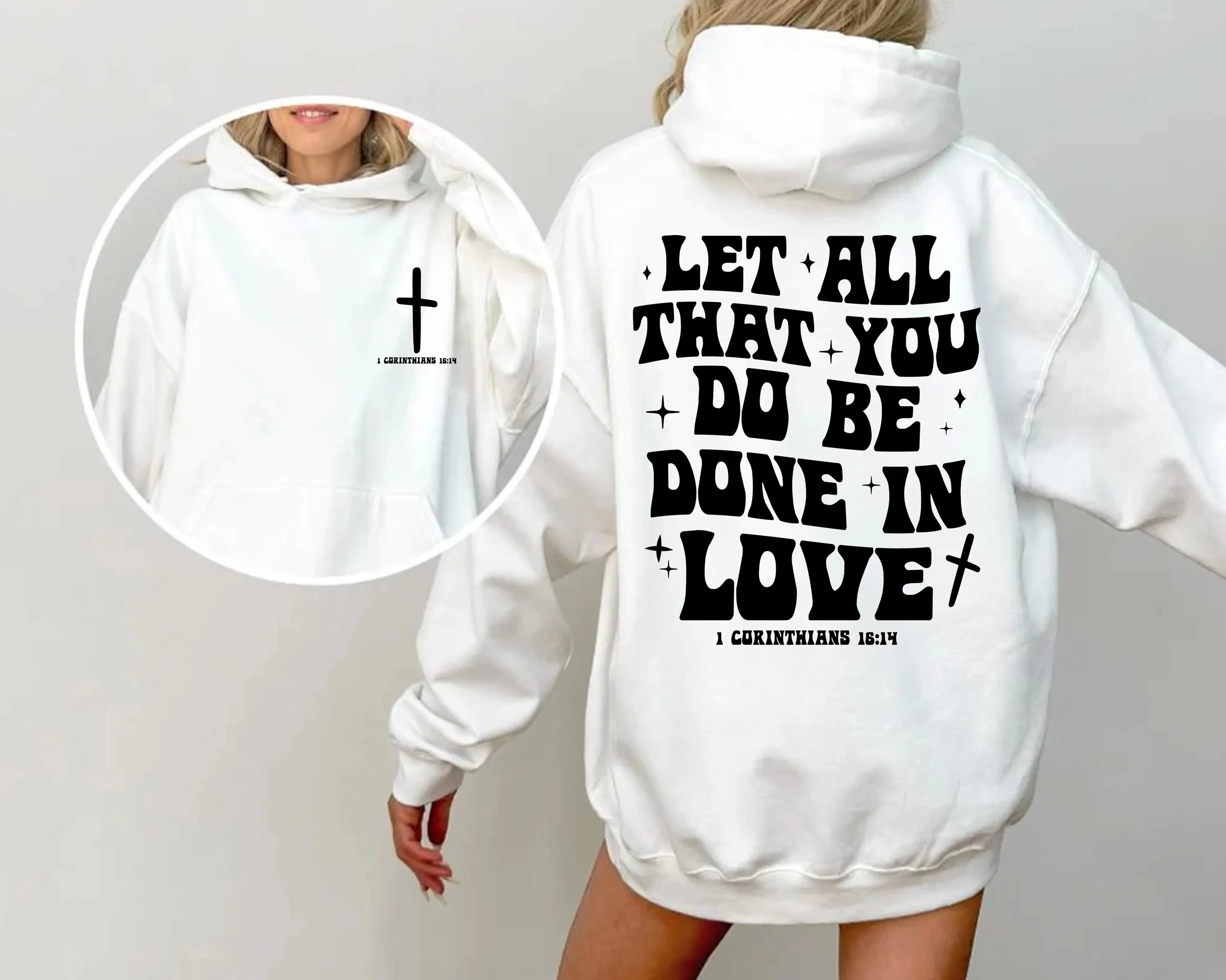 Толстовка с капюшоном Let All That You Do Be Done in Love, мужская и женская толстовка с длинными рукавами, пуловер Y2k, топы, осенняя и зимняя одежда
Толстовка с капюшоном Let All That You Do Be Done in Love, мужская и женская толстовка с длинными рукавами, пуловер Y2k, топы, осенняя и зимняя одежда