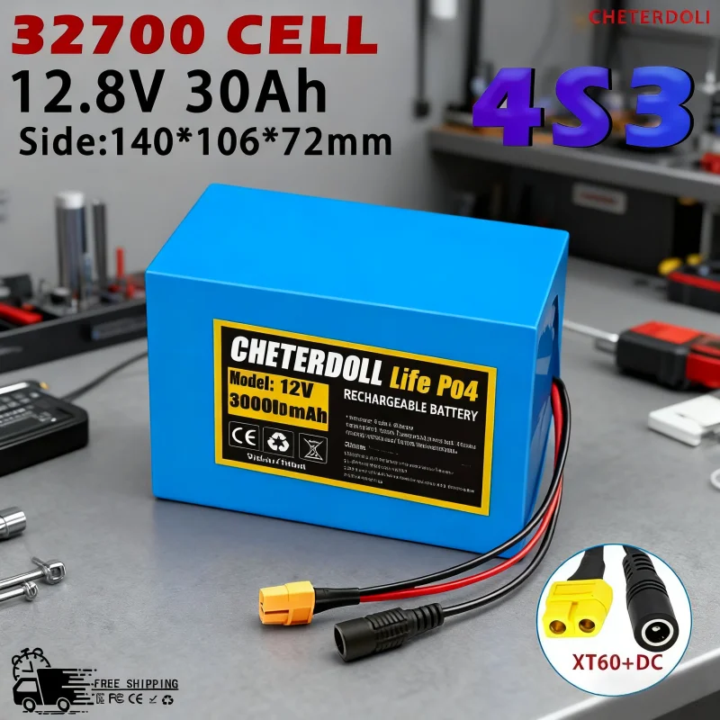 High Capacity 12V 30Ah 32700 Lifepo4 Battery with 40A BMS, 4S3P Rechargeable for Uninterrupted Power Supply UPS, Boat,
High Capacity 12V 30Ah 32700 Lifepo4 Battery with 40A BMS, 4S3P Rechargeable for Uninterrupted Power Supply UPS, Boat,
