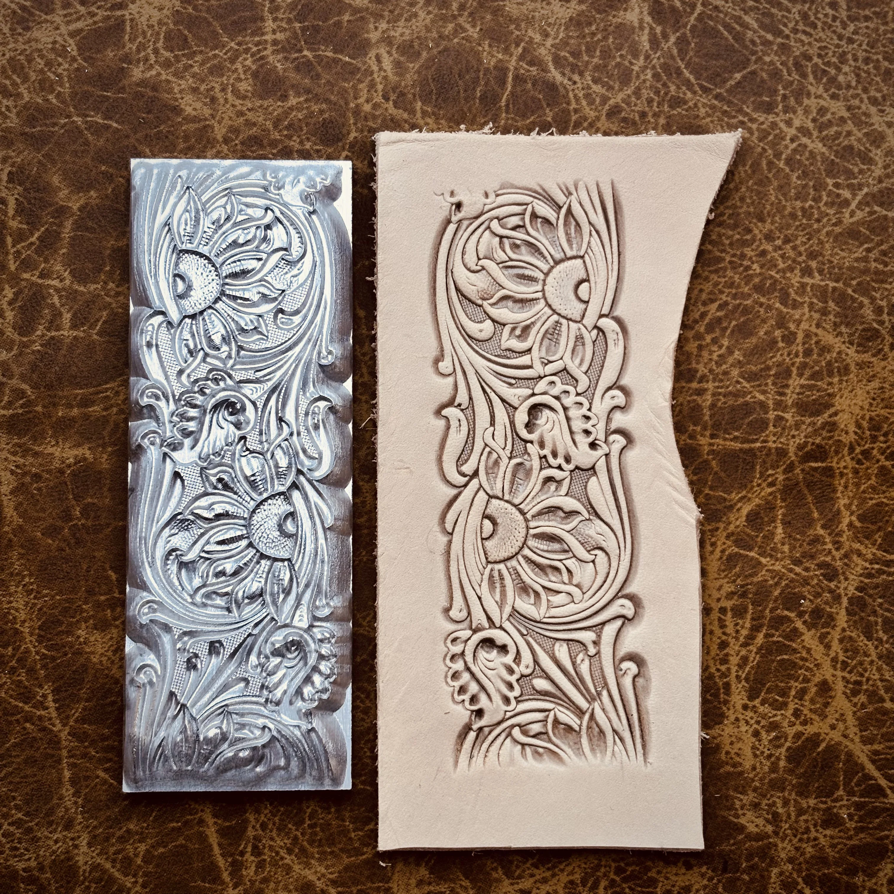 3D Sunflower Pattern Leather Embossing Mold Aluminum Alloy Belt Stamp Heat Stamps Leather Craft Tool Carving Hydraulic Pressing
3D Sunflower Pattern Leather Embossing Mold Aluminum Alloy Belt Stamp Heat Stamps Leather Craft Tool Carving Hydraulic Pressing