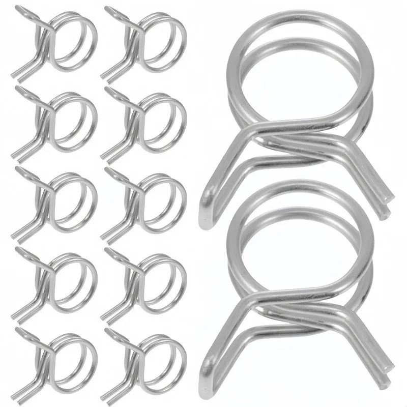 60Pcs 6mm Double Wire Clips, for Garden Irrigation, Washing Machine & Aquarium Hoses, DIY & Repair Use
60Pcs 6mm Double Wire Clips, for Garden Irrigation, Washing Machine & Aquarium Hoses, DIY & Repair Use
