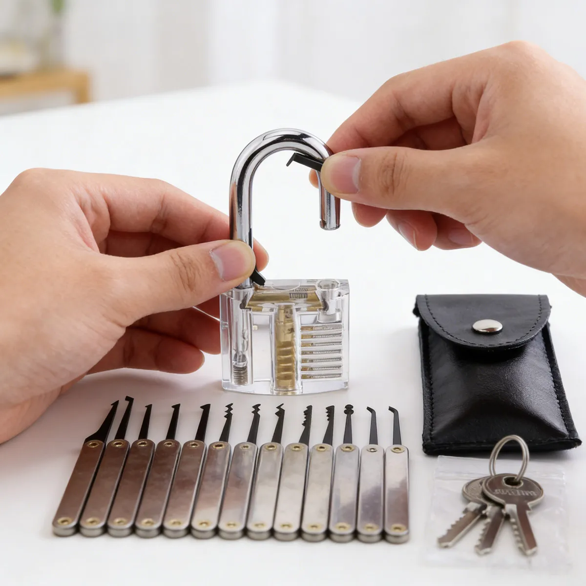 18/32/33Pcs Lock Pick Set Portable Emergency Unlocking Tools Compact Kit for Home Car Office Marine Vessel Locksmith Training
18/32/33Pcs Lock Pick Set Portable Emergency Unlocking Tools Compact Kit for Home Car Office Marine Vessel Locksmith Training