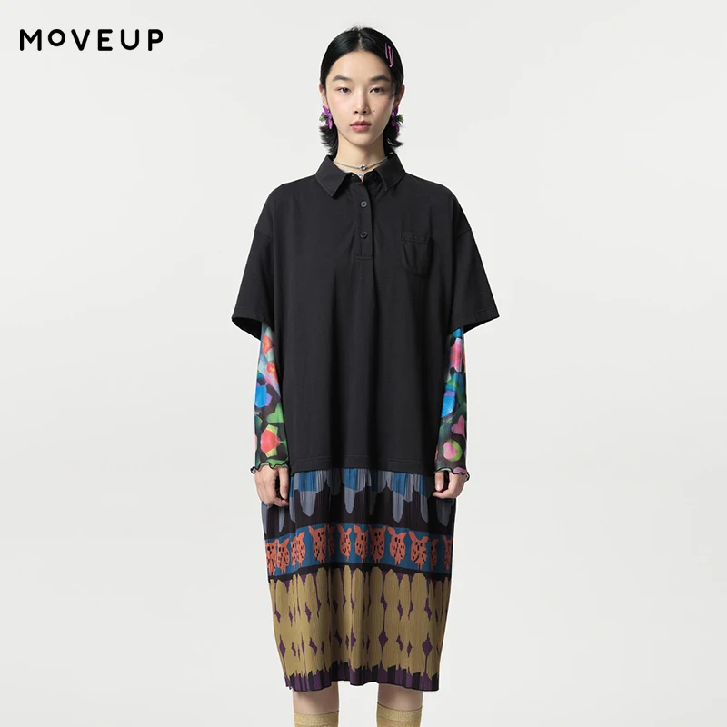 MOVEUP Casual Short Sleeved Lapel Dress 2026 Spring New Contrast Printed Pleated Hem Loose Office Knit A-Line Dress 324111324
MOVEUP Casual Short Sleeved Lapel Dress 2026 Spring New Contrast Printed Pleated Hem Loose Office Knit A-Line Dress 324111324