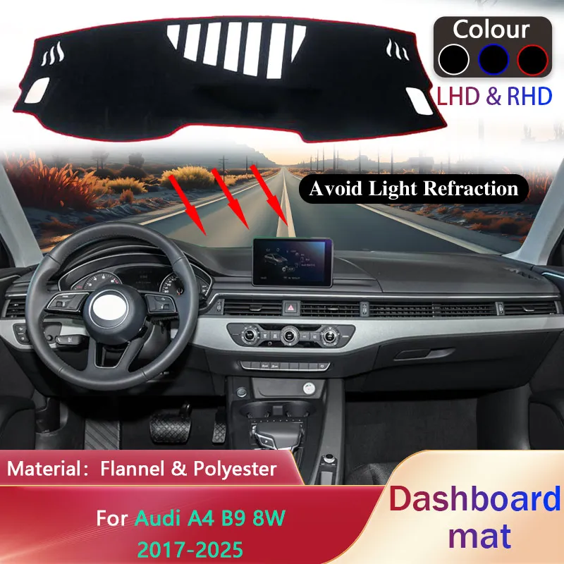 Коврик на приборную панель автомобиля для Audi A4 B9 8W 2017 2018 2019 2020 2021 2022 2023 2024 2025 Солнцезащитный коврик для ковров, аксессуары для подушек
Коврик на приборную панель автомобиля для Audi A4 B9 8W 2017 2018 2019 2020 2021 2022 2023 2024 2025 Солнцезащитный коврик для ковров, аксессуары для подушек