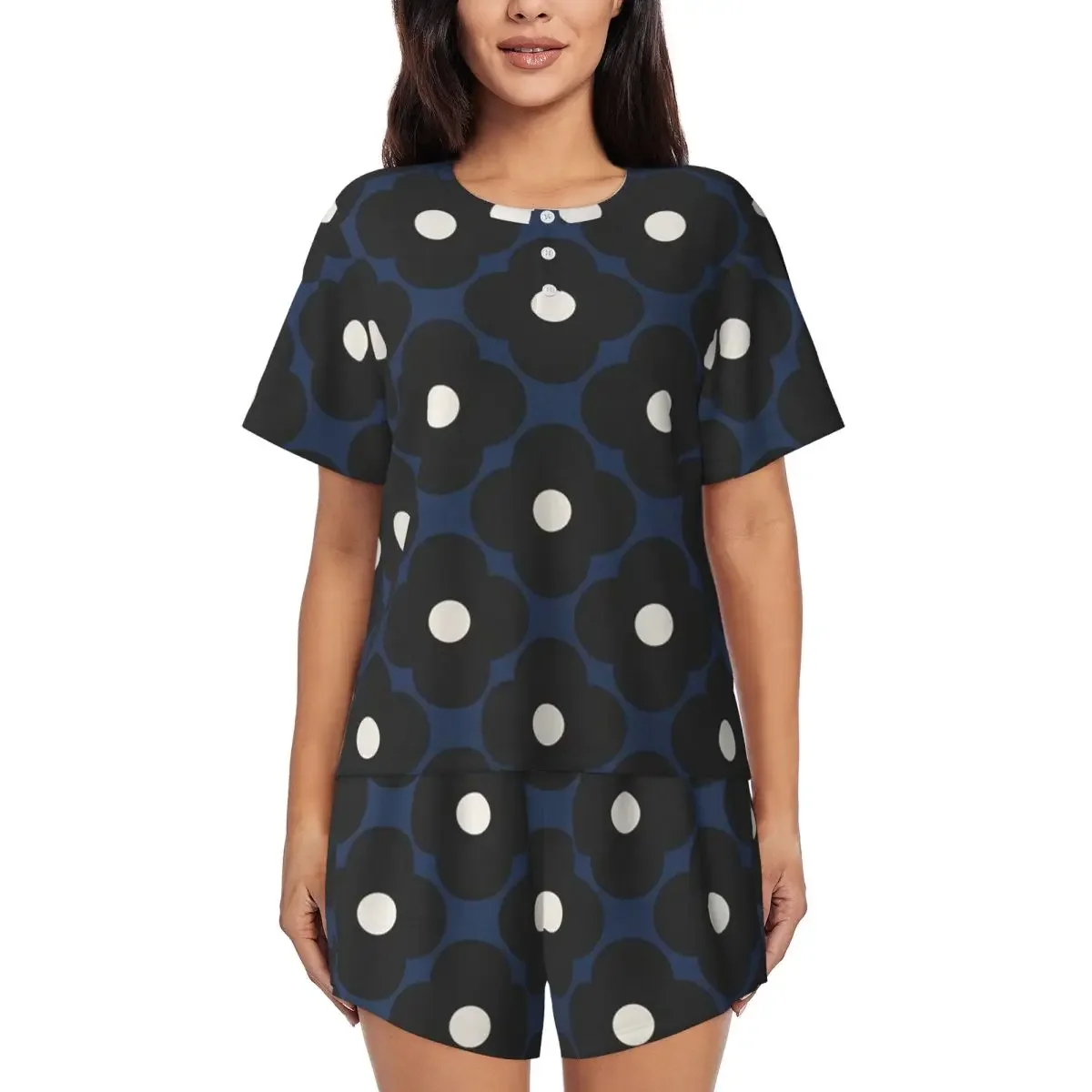 Orla Kiely Flowers Abstract Round Neck Short Sleeves Nightdress for Sleeping Sleepshirts Women Soft Pajama Set Short Pants
Orla Kiely Flowers Abstract Round Neck Short Sleeves Nightdress for Sleeping Sleepshirts Women Soft Pajama Set Short Pants