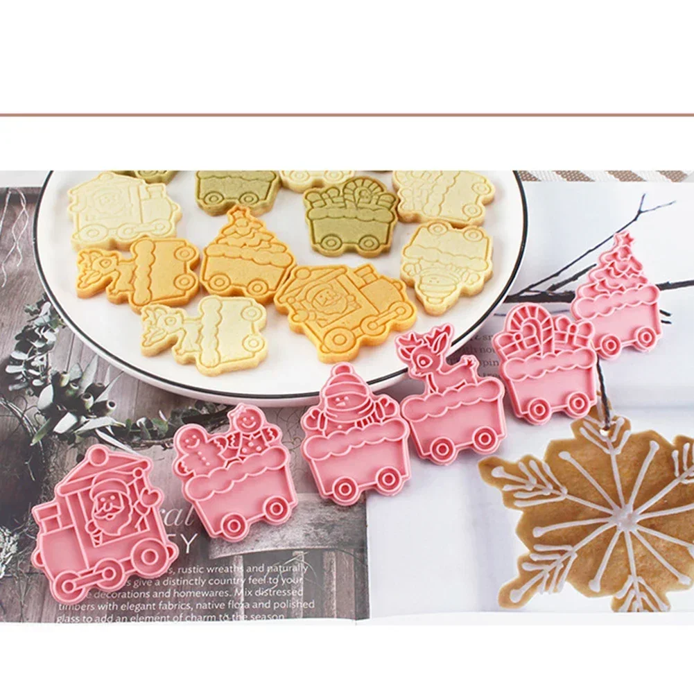 6Pcs/set Christmas Train Cookie Moulds Stamp Set Plastic DIY 3D Baking Moulds Cookies Cutter Set Cartoon Cake Decor Bakeware
6Pcs/set Christmas Train Cookie Moulds Stamp Set Plastic DIY 3D Baking Moulds Cookies Cutter Set Cartoon Cake Decor Bakeware