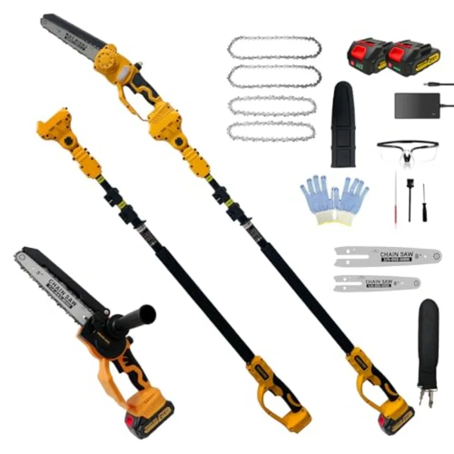 8-дюймовая и 6-дюймовая портативные электрические мини-пилы, беспроводные, с удлинительной штангой, для обрезки деревьев, веток и кустов.
8-дюймовая и 6-дюймовая портативные электрические мини-пилы, беспроводные, с удлинительной штангой, для обрезки деревьев, веток и кустов.