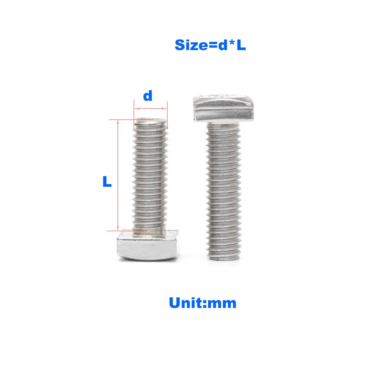 GB35 Square Head Bolt 304 Stainless Steel Small Square Head Screw M4M5M6M8M10
GB35 Square Head Bolt 304 Stainless Steel Small Square Head Screw M4M5M6M8M10