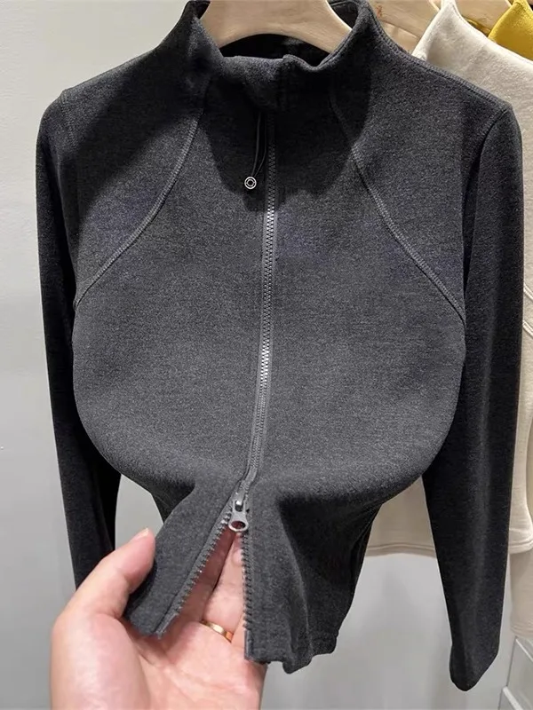 Double Zipper Long Sleeve Stand Collar Sweater Women's Autumn Winter Slimming Fashionable Versatile Cardigan Korean Style Top
Double Zipper Long Sleeve Stand Collar Sweater Women's Autumn Winter Slimming Fashionable Versatile Cardigan Korean Style Top