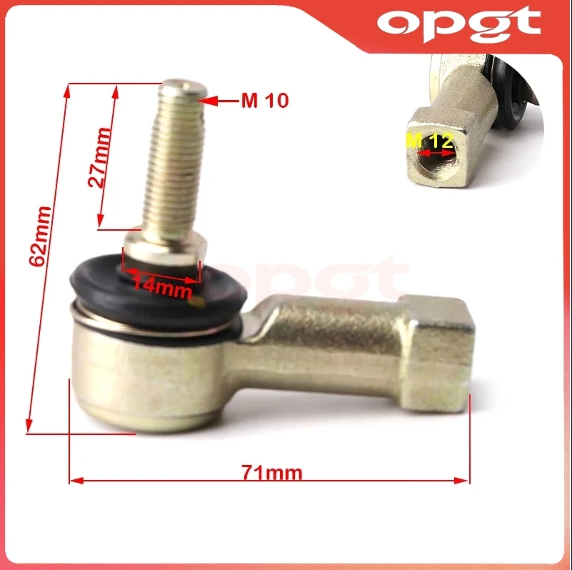 OPGT 1 Pair M10-M12 Tie Rod Ends Kit Ball Joints Fit For Quad ATV Adly Her Chee Rs 50 LC Honda Quad TRX 250R 300X 400EX 450ER Br
OPGT 1 Pair M10-M12 Tie Rod Ends Kit Ball Joints Fit For Quad ATV Adly Her Chee Rs 50 LC Honda Quad TRX 250R 300X 400EX 450ER Br