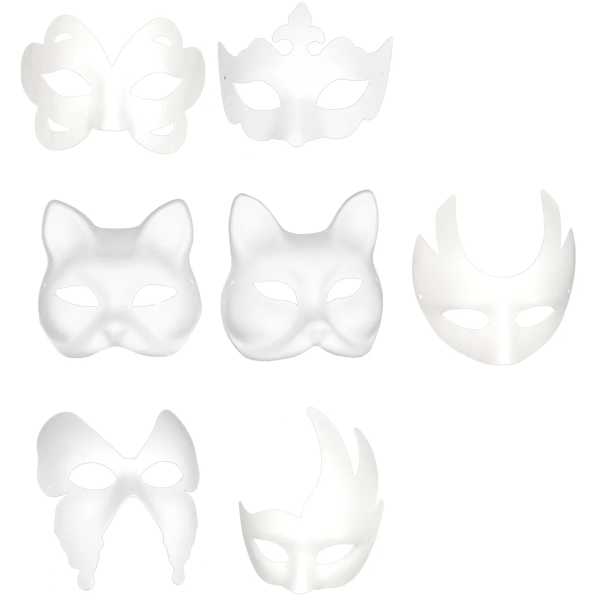 7 Pcs Paintable White Pulp Masks Blank Paper Face Cover for Kids Adults Craft Eco Friendly No Odor Creative Toys
7 Pcs Paintable White Pulp Masks Blank Paper Face Cover for Kids Adults Craft Eco Friendly No Odor Creative Toys