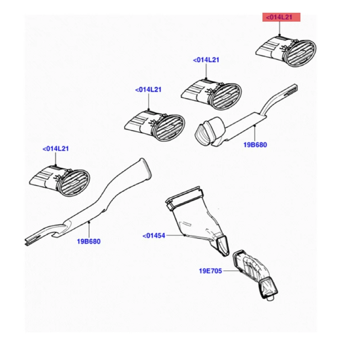 1Set/4Pcs 4M51-A014L21-AD Front Dash Center Air Conditioning Outlet for Ford Focus MK2 2005-2013 AC Air Vent Grille Assy
1Set/4Pcs 4M51-A014L21-AD Front Dash Center Air Conditioning Outlet for Ford Focus MK2 2005-2013 AC Air Vent Grille Assy