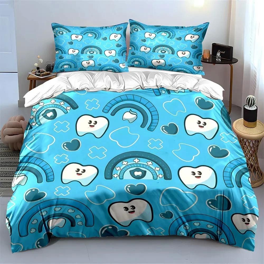 Dental Care Themed Decor Set Soft Comfortable Duvet Cover Bedding Set Included 1*Duvet Cover & 2*Pillowcases, gift
Dental Care Themed Decor Set Soft Comfortable Duvet Cover Bedding Set Included 1*Duvet Cover & 2*Pillowcases, gift