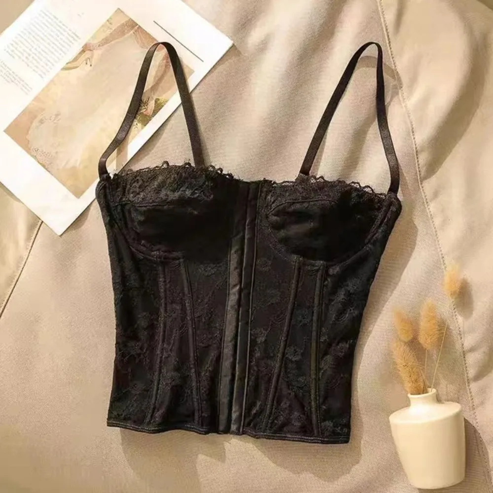 Fashion Hollow Lace Camisole Sleeveless Tanks Lace Corset Slim Fit Streetwear Suspender Vest Travel
Fashion Hollow Lace Camisole Sleeveless Tanks Lace Corset Slim Fit Streetwear Suspender Vest Travel