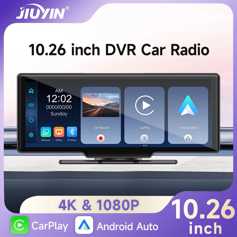JIUYIN 10.26 inch Wireless Carplay Android Auto Car Monitor Multimedia Dash Cam 4K Car Mirror Video Player With Rear view Camera
JIUYIN 10.26 inch Wireless Carplay Android Auto Car Monitor Multimedia Dash Cam 4K Car Mirror Video Player With Rear view Camera