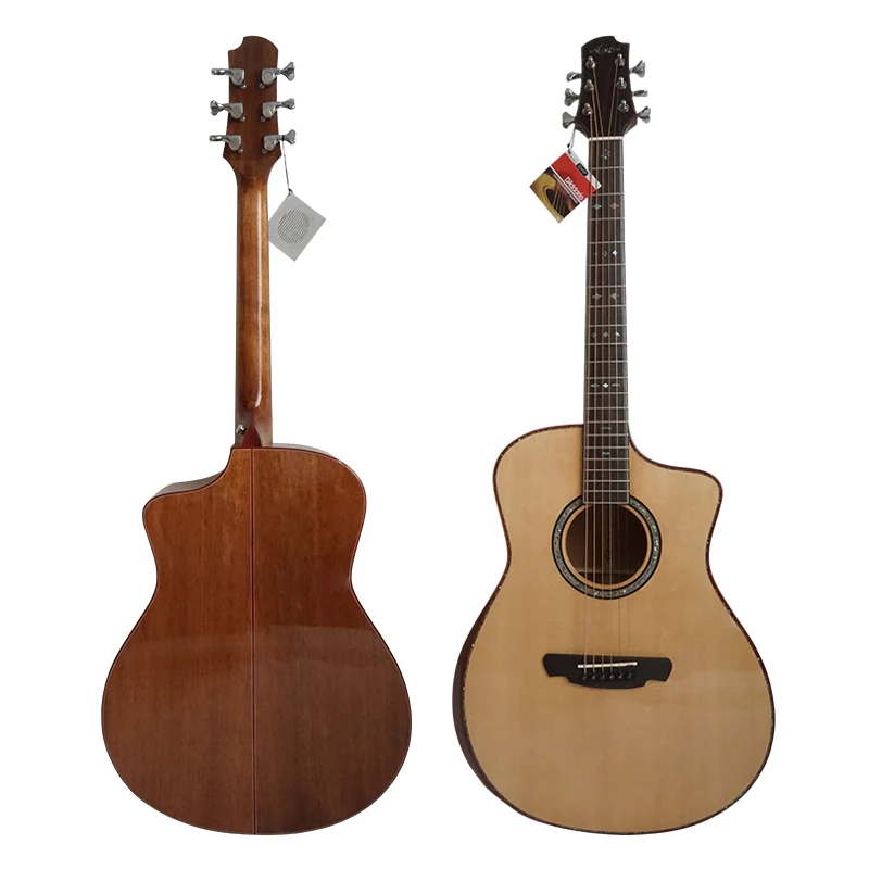 Cutaway All Solid Mahogany Body Steel String Solo Acoustic Guitar Professional Handmade Folk Guitar For Stage Performance
Cutaway All Solid Mahogany Body Steel String Solo Acoustic Guitar Professional Handmade Folk Guitar For Stage Performance