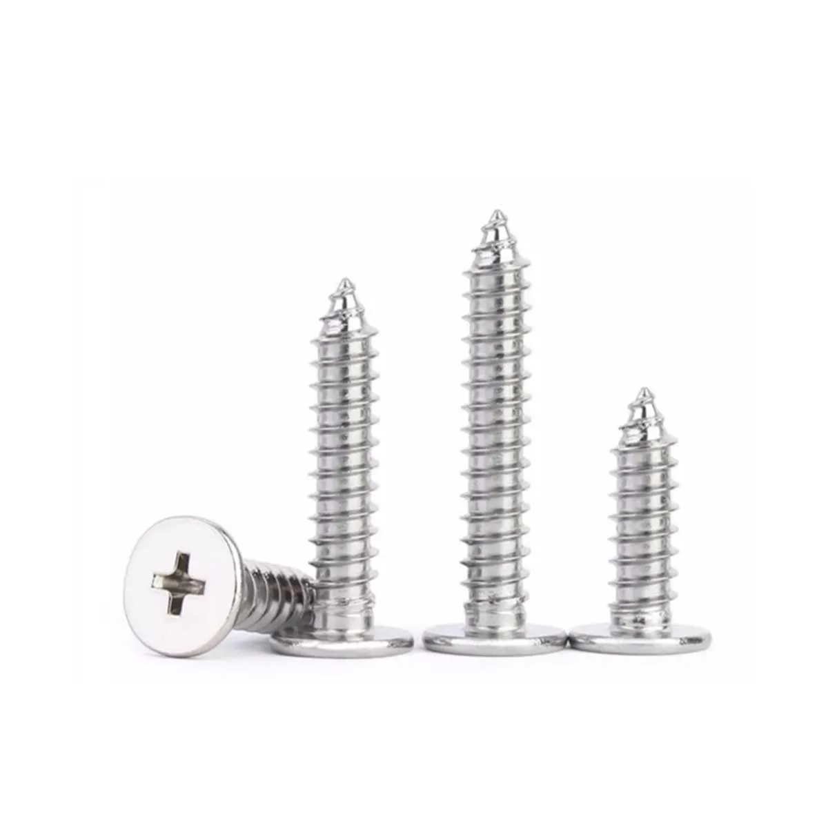 304 Stainless Steel Cross Head Self Tapping Screw/Thin Head Wood Screw With Pointed Tail M5M6M8
304 Stainless Steel Cross Head Self Tapping Screw/Thin Head Wood Screw With Pointed Tail M5M6M8