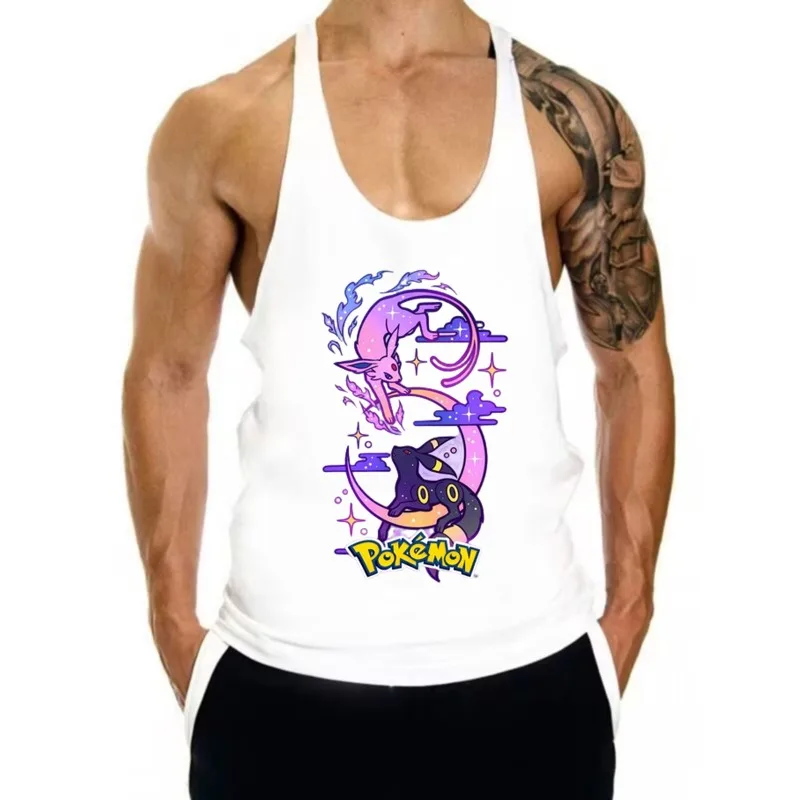 Японское аниме Pokémon Umbreon Espeon с принтом, майка для спортзала, мужская одежда для фитнеса, хлопковая баскетбольная майка большого размера, винтажный жилет
Японское аниме Pokémon Umbreon Espeon с принтом, майка для спортзала, мужская одежда для фитнеса, хлопковая баскетбольная майка большого размера, винтажный жилет
