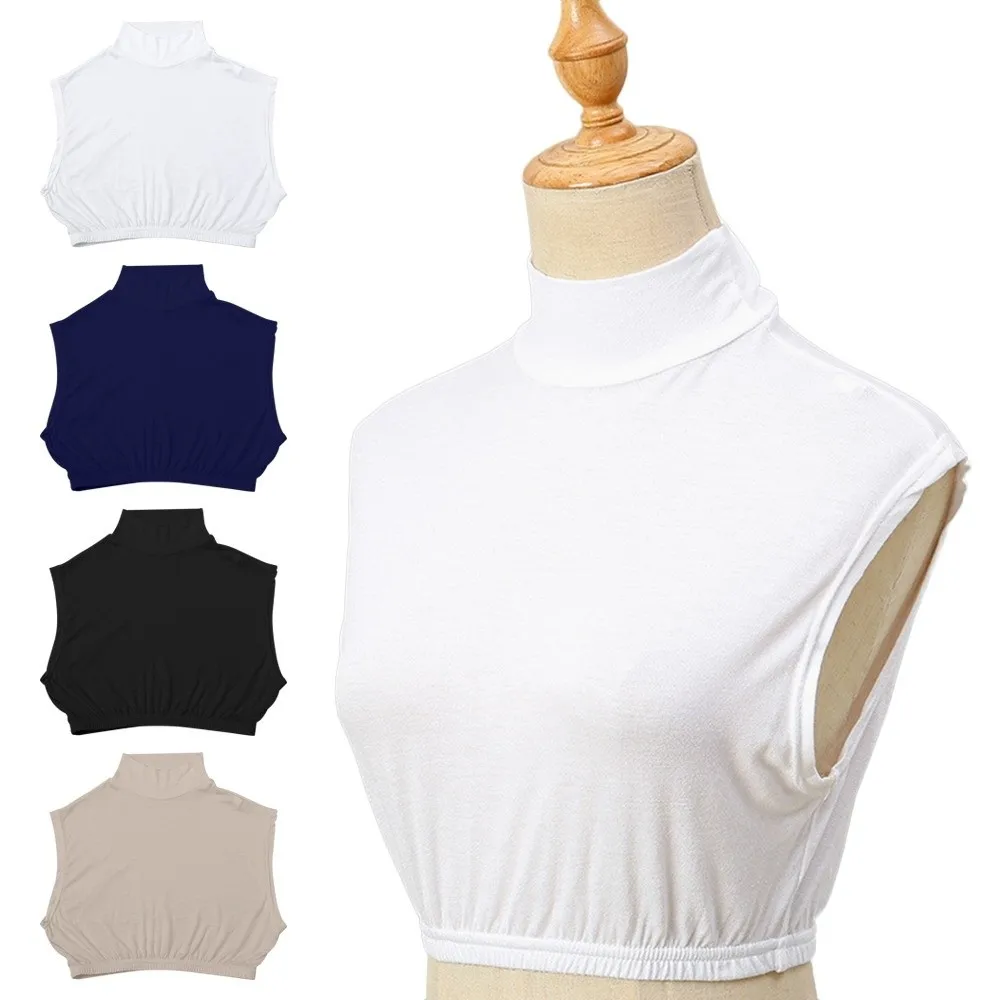 Vintage Solid Color False Collar Mock Top Style Loose Hem Detachable Collars Detachable Design Mock Half Top for Women
Vintage Solid Color False Collar Mock Top Style Loose Hem Detachable Collars Detachable Design Mock Half Top for Women