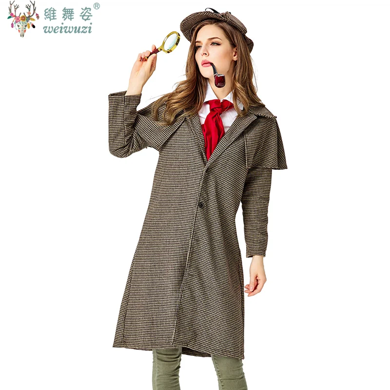 Adult Halloween Couple Costumes Movie Character Detective Role Play Victorian Detective Outfits Women Long Sleeved Plaid Outfits
Adult Halloween Couple Costumes Movie Character Detective Role Play Victorian Detective Outfits Women Long Sleeved Plaid Outfits