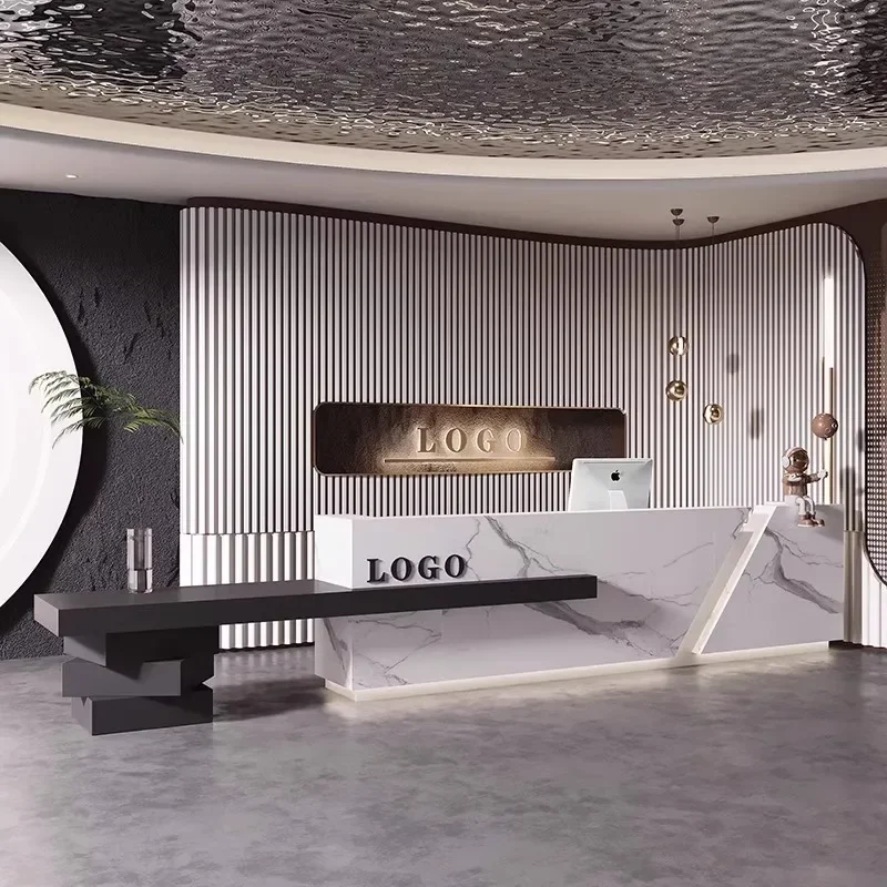 Luxury Study Reception Desk Beauty Salon Modern Front Bar Counter Reception Desks Podium Cashier Bureau Meuble Desk Furniture
Luxury Study Reception Desk Beauty Salon Modern Front Bar Counter Reception Desks Podium Cashier Bureau Meuble Desk Furniture