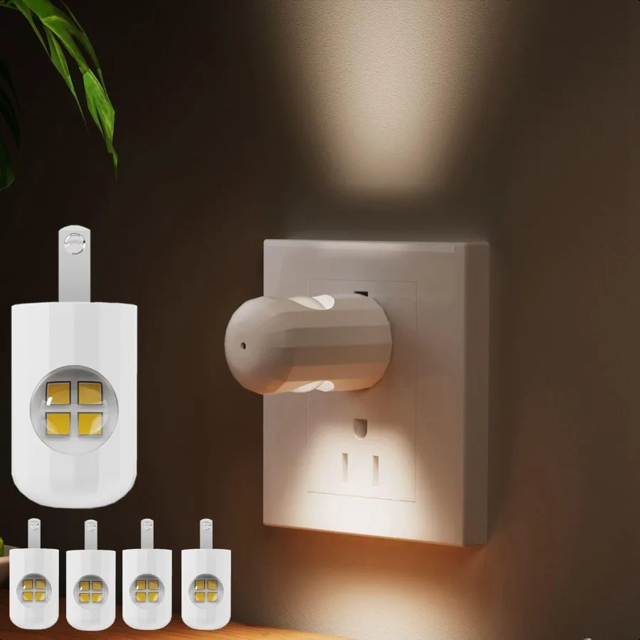 6 Pack Mini LED Night Light Plug in Wall Dusk to Dawn Auto On Off 3000K Soft White 200 Lumen 20W Equivalent 360 Adjustable Ligh
6 Pack Mini LED Night Light Plug in Wall Dusk to Dawn Auto On Off 3000K Soft White 200 Lumen 20W Equivalent 360 Adjustable Ligh