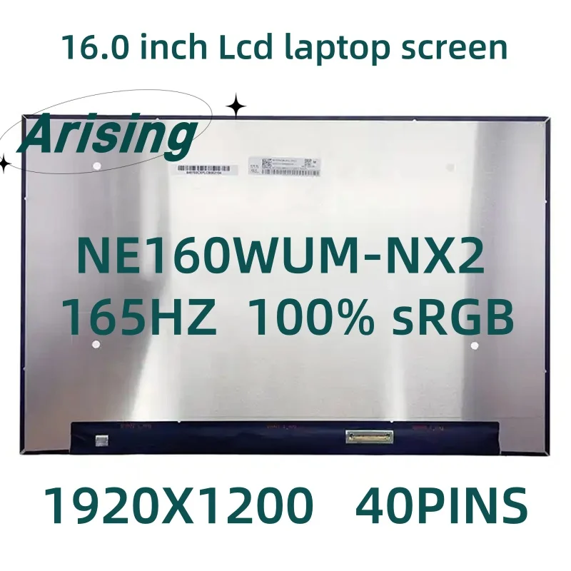 16.0 "NE160WUM-NX2 100% sRGB For ASUS TUF Gaming A16 FA617 1920x1200 165hz 40pins LCD LED Screen Replacement Display Panel
16.0 "NE160WUM-NX2 100% sRGB For ASUS TUF Gaming A16 FA617 1920x1200 165hz 40pins LCD LED Screen Replacement Display Panel