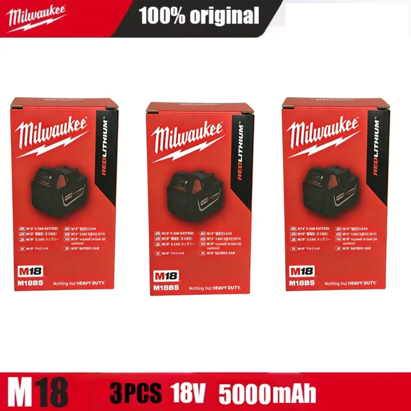 100% Milwaukee 6000mAh M18 18V Rechargeable High Capacity Battery M18B6 M18B5 Fits All Milwaukee M18 Cordless Power Tools
100% Milwaukee 6000mAh M18 18V Rechargeable High Capacity Battery M18B6 M18B5 Fits All Milwaukee M18 Cordless Power Tools