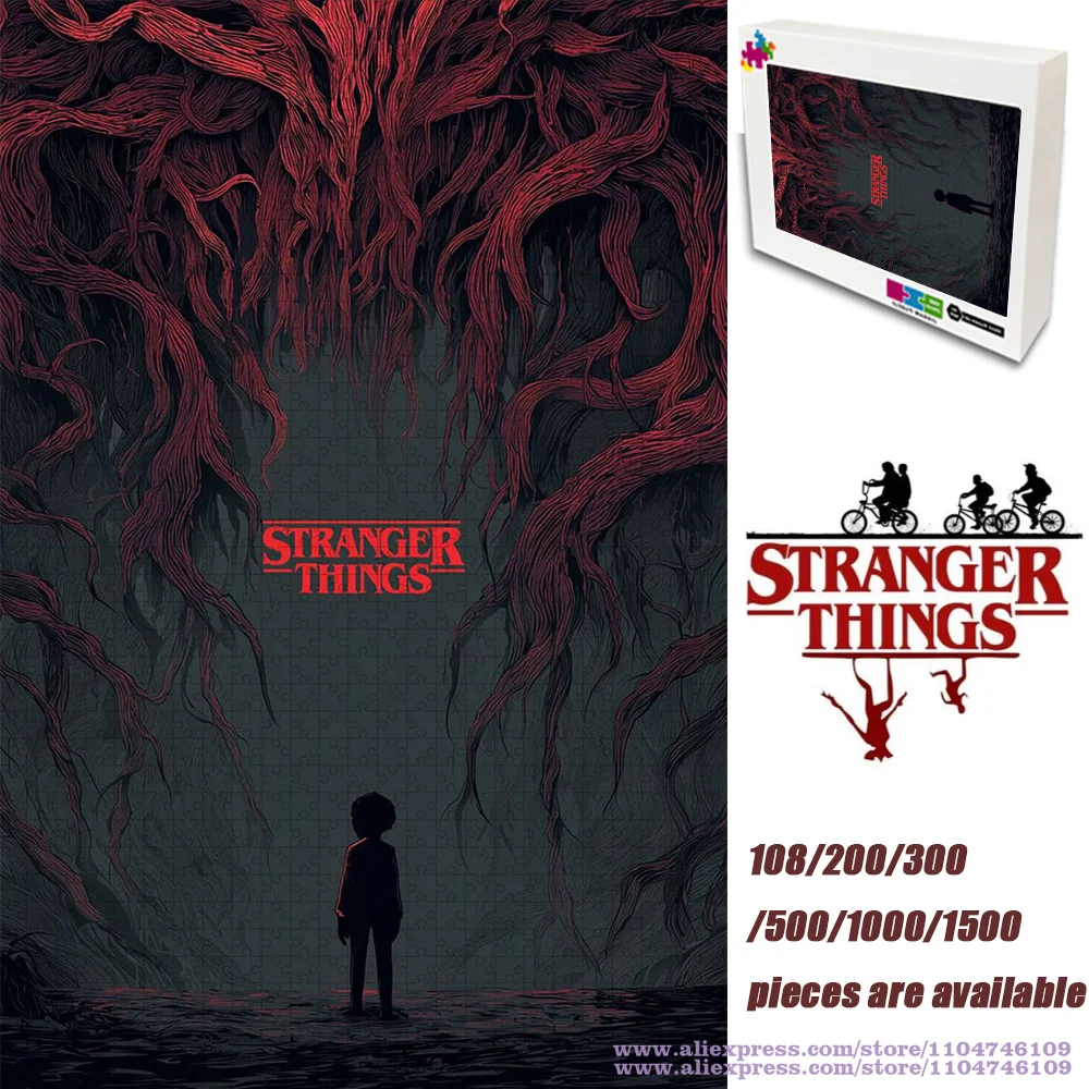 Stranger Things Puzzle Jigsaw 108/200/300/500/1000/1500Pcs Intelligence Puzzles for Kids & Adults Gift with Colorful Box
Stranger Things Puzzle Jigsaw 108/200/300/500/1000/1500Pcs Intelligence Puzzles for Kids & Adults Gift with Colorful Box