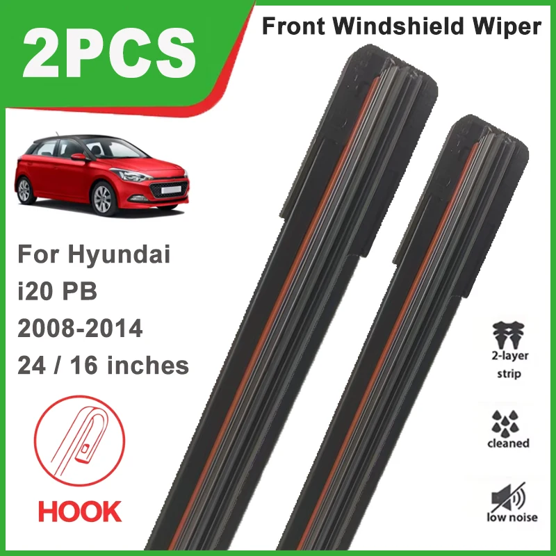 2PCS Double Rubber Front Wiper Blades For Hyundai i20 PB 2008-2014 Windshield Windscreen Car Replacement Accessories
2PCS Double Rubber Front Wiper Blades For Hyundai i20 PB 2008-2014 Windshield Windscreen Car Replacement Accessories