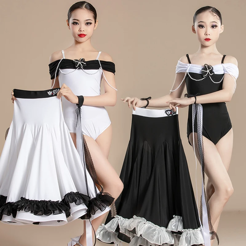 White Black Waltz Ballroom Dance Competition Dresses Kids Modern Dancing Clothes Girls Latin Dance Performance Wear XS7930
White Black Waltz Ballroom Dance Competition Dresses Kids Modern Dancing Clothes Girls Latin Dance Performance Wear XS7930