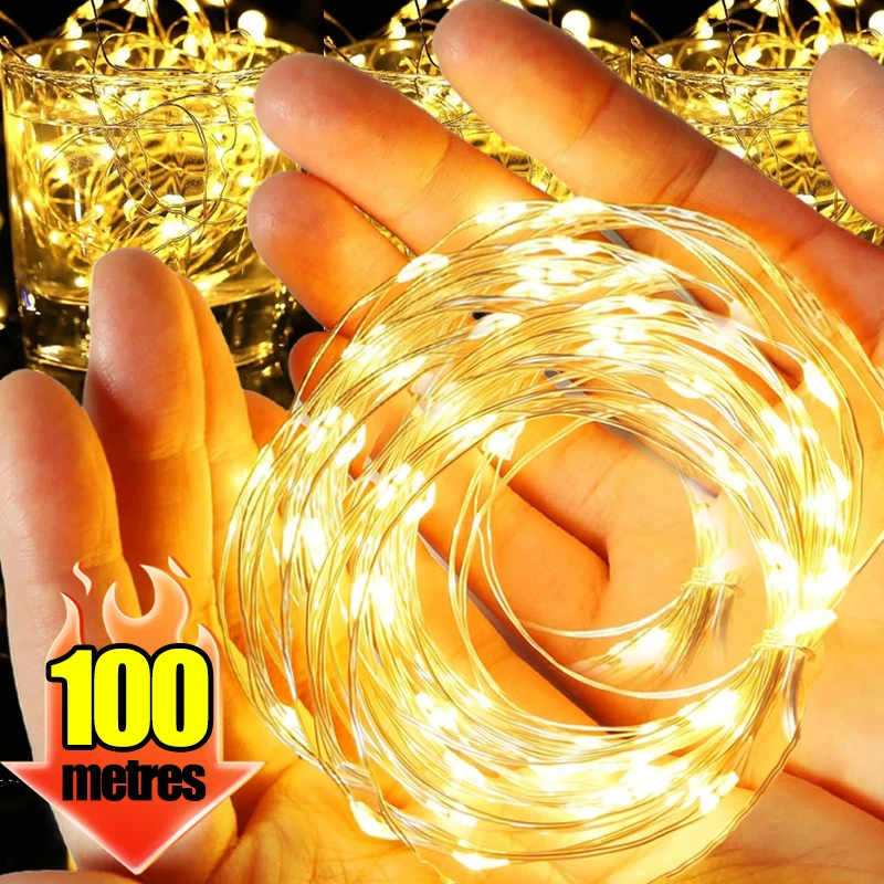 100/2M Copper Wire Light String USB Operated Waterproof Garland Fairy Lights Home Xmas Wedding Holiday Party Decoration Lamps
100/2M Copper Wire Light String USB Operated Waterproof Garland Fairy Lights Home Xmas Wedding Holiday Party Decoration Lamps