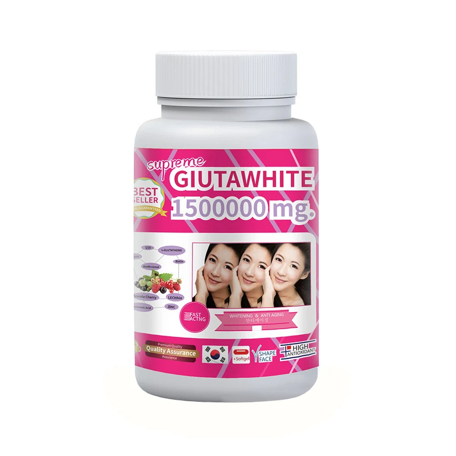 Gluta White 1500000mg Skin Whitening Capsules - Reduce Dark Spots and Acne Scars - Anti-Aging and Antioxidant Effects
Gluta White 1500000mg Skin Whitening Capsules - Reduce Dark Spots and Acne Scars - Anti-Aging and Antioxidant Effects