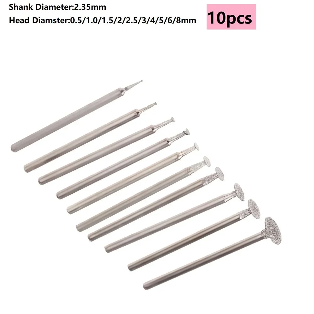 Ultra-Thin T Head Grinding Bit 10pcs 10x 2.35mm Carving Practical Engraving Tools For Stone Carving Sculpturing
Ultra-Thin T Head Grinding Bit 10pcs 10x 2.35mm Carving Practical Engraving Tools For Stone Carving Sculpturing