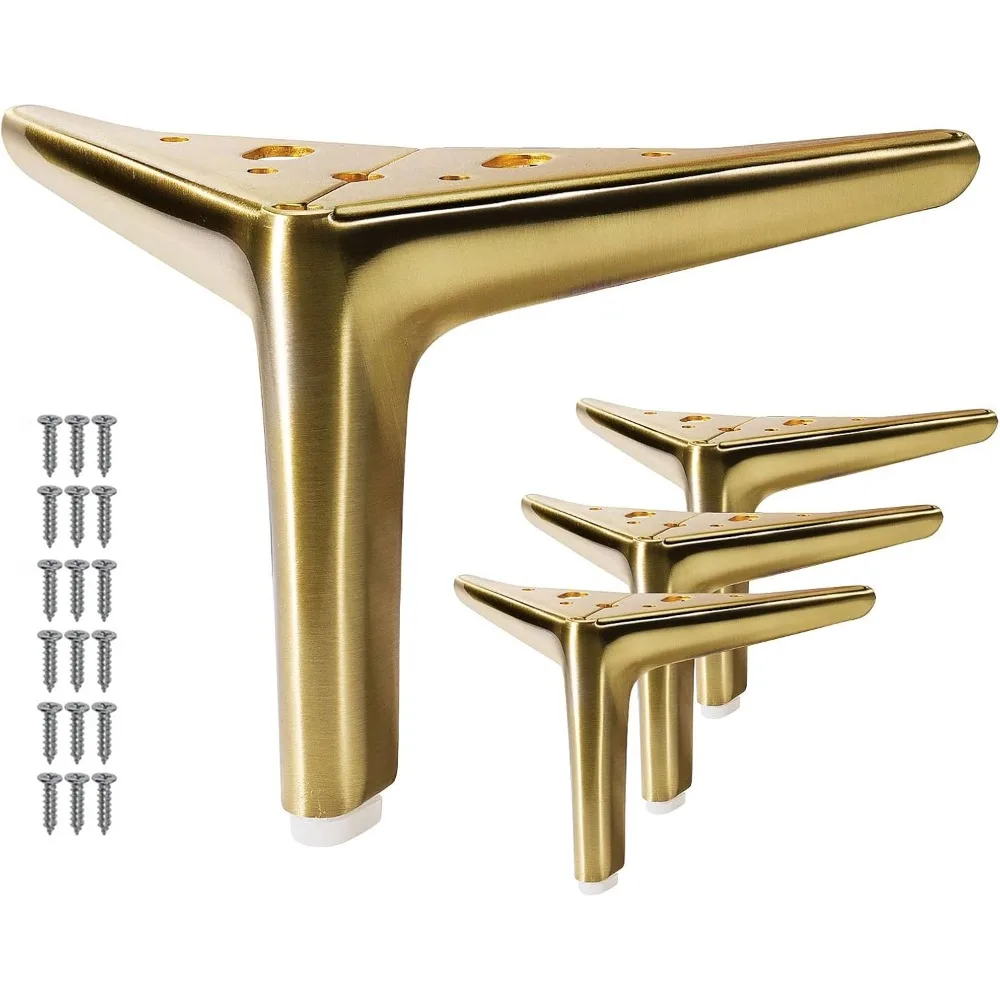 6-inch Brushed Gold Furniture Legs, Legs for Furniture Set of 4 Modern Furniture Feet Metal Table Legs for Cabinet Sofa Couch Ch
6-inch Brushed Gold Furniture Legs, Legs for Furniture Set of 4 Modern Furniture Feet Metal Table Legs for Cabinet Sofa Couch Ch
