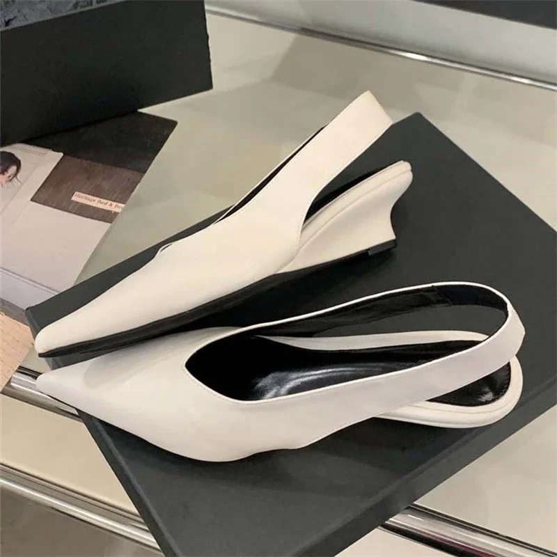 Women's Pointed Toe Faux Leather Slingback Low Wedge Heel Mules Soft Comfortable Elegant Office Casual Footwear Drop Shipping
Women's Pointed Toe Faux Leather Slingback Low Wedge Heel Mules Soft Comfortable Elegant Office Casual Footwear Drop Shipping