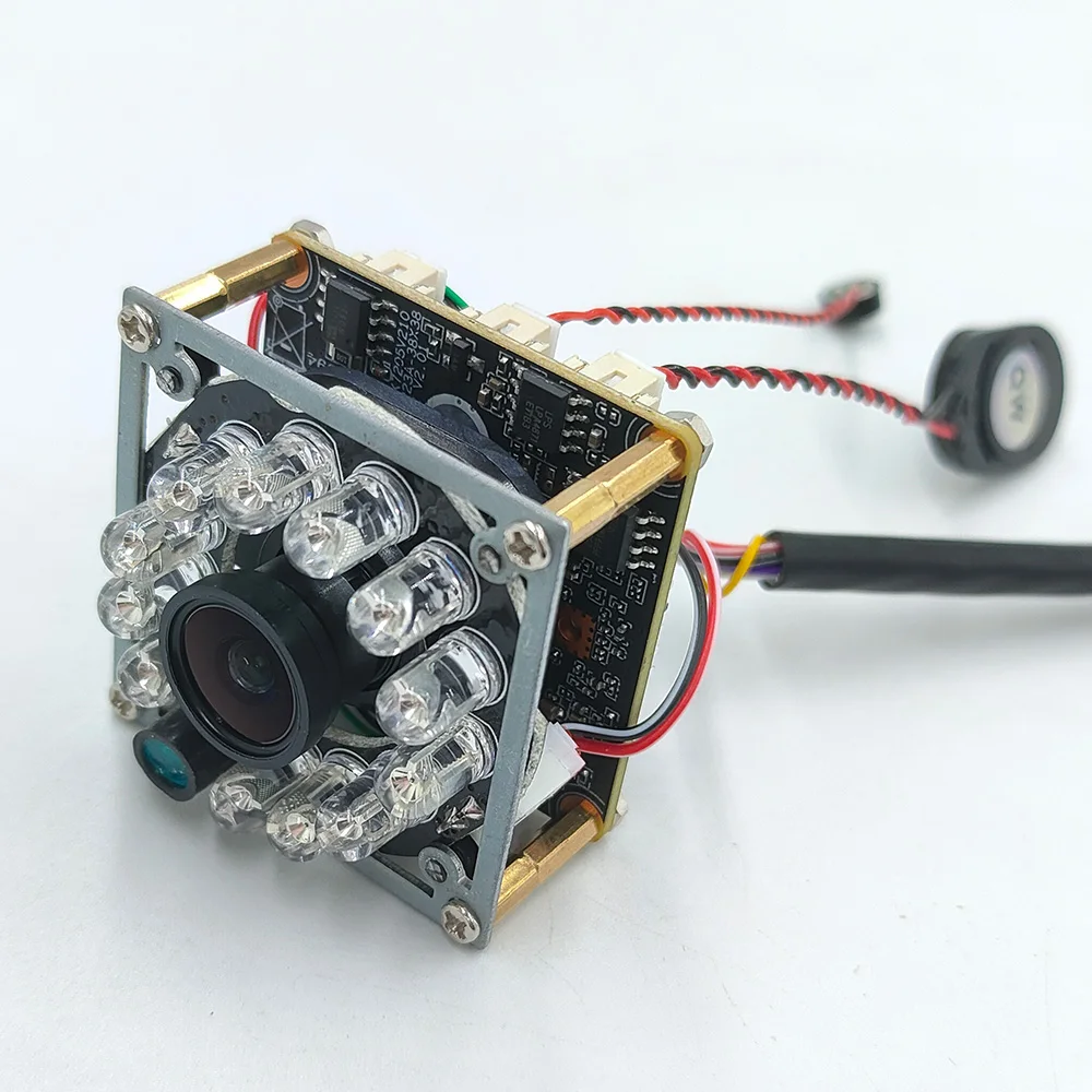 OEM 4.0MP 0.001Lux IP Mini Camera Module with Board Lens Wide Angle POE Mic&Speaker with 12pcs IR-Leds Night Vision for Locker
OEM 4.0MP 0.001Lux IP Mini Camera Module with Board Lens Wide Angle POE Mic&Speaker with 12pcs IR-Leds Night Vision for Locker