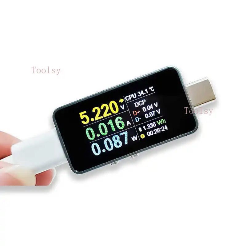 RK012 Многофункциональный тестер Type-C Полнофункциональный измеритель мощности PD Мониторинг линии Сопротивление Пульсация Измеритель напряжения и тока
RK012 Многофункциональный тестер Type-C Полнофункциональный измеритель мощности PD Мониторинг линии Сопротивление Пульсация Измеритель напряжения и тока